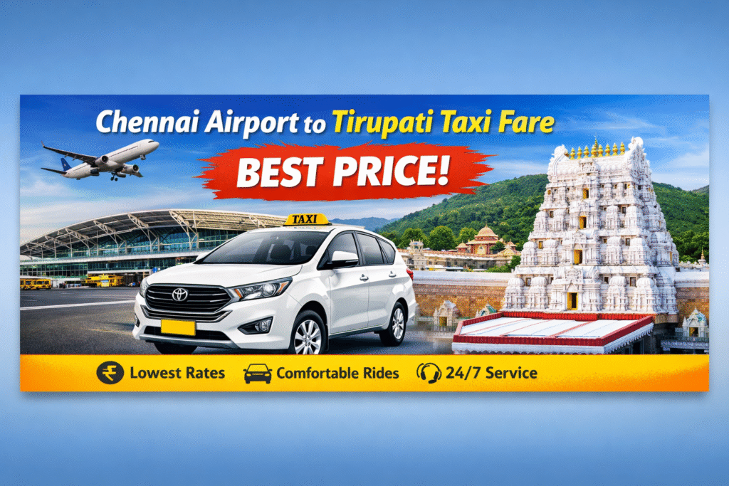 Chennai Airport to Tirupati Taxi Fare