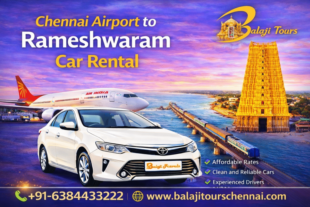 Chennai Airport to Rameshwaram Car Rental