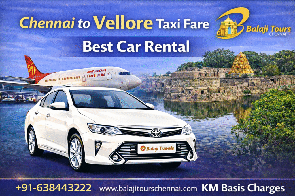 Chennai to Vellore Taxi Fare