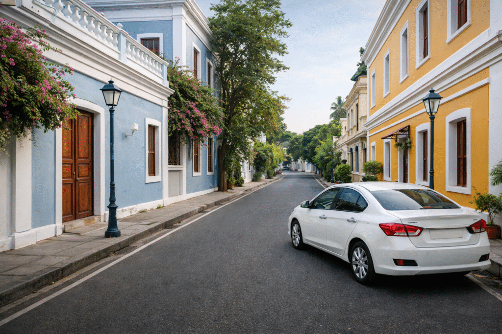 Chennai Airport to Pondicherry cab service drop at French Quarter Pondicherry