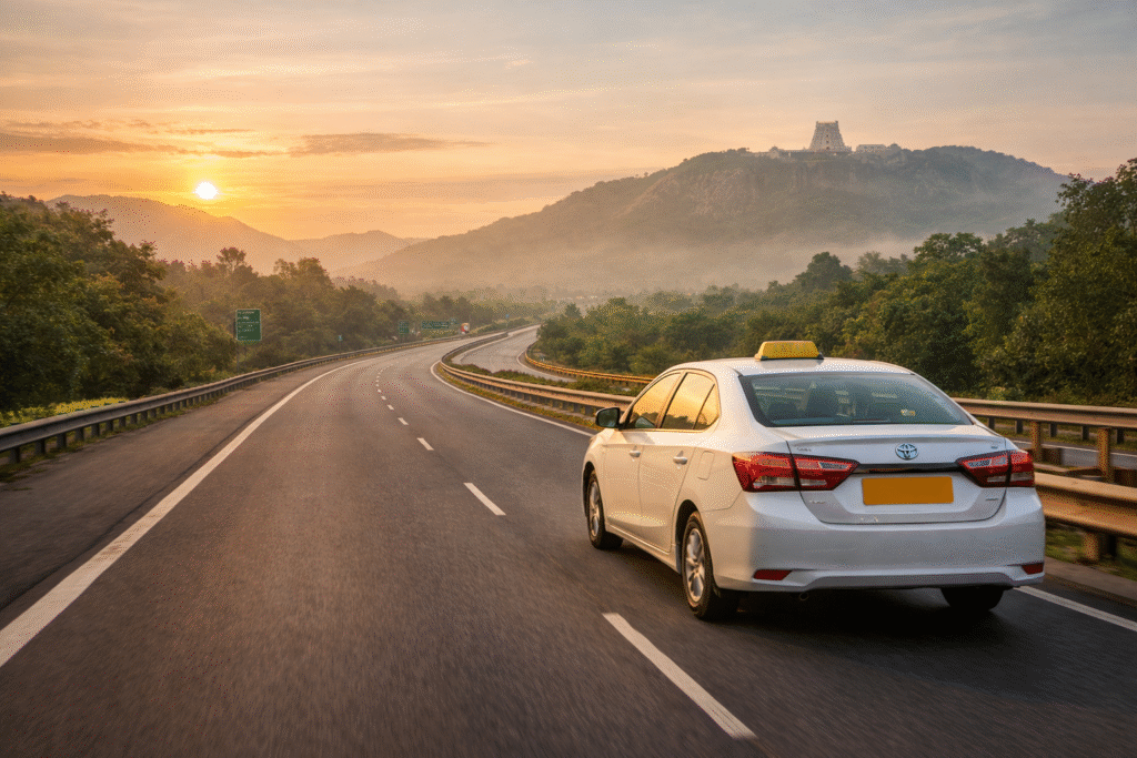 Private AC taxi travelling from Chennai to Tirupati