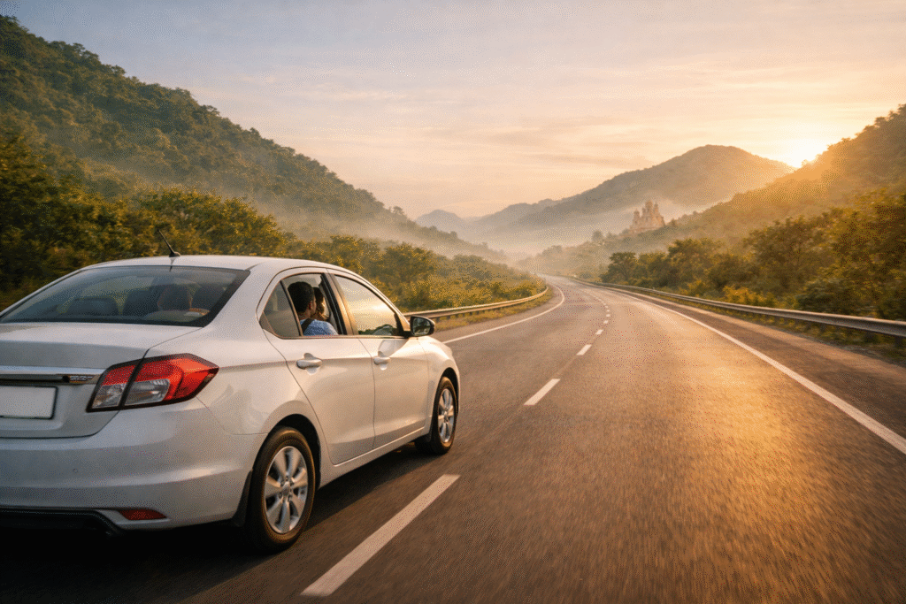 private AC car traveling from Bangalore to Tirupati for one day darshan