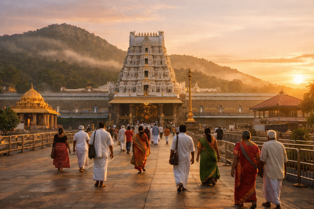 Wide-angle realistic image of clean AC tourist vehicles (Sedan, Innova, Tempo Traveller) parked neatly in an organized line. Bright daylight, professional car rental service look, premium and trustworthy feel. No text. 16:9.