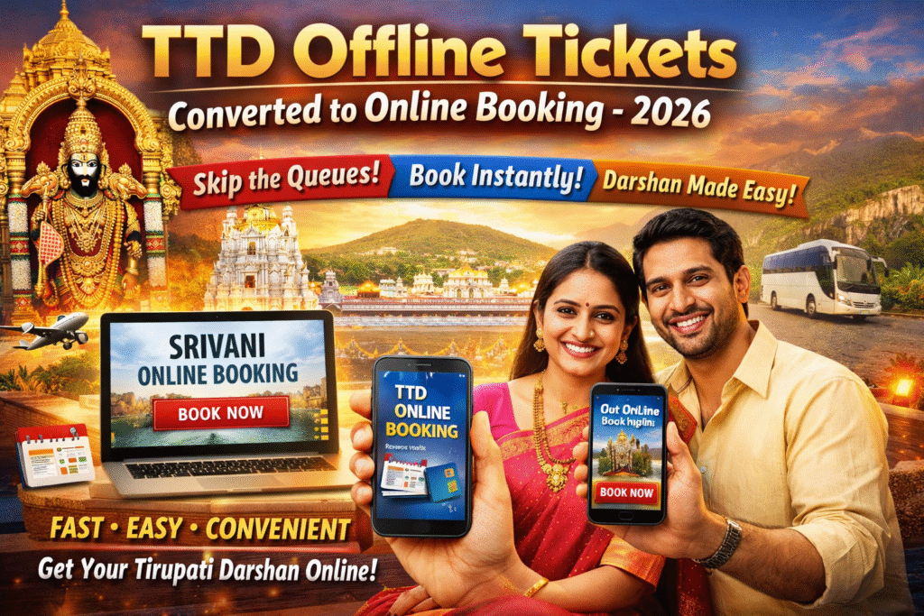 TTD Offline Tickets Converted to Online