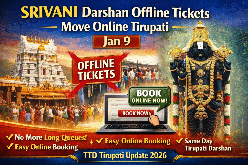 SRIVANI Darshan Offline Tickets Move Online