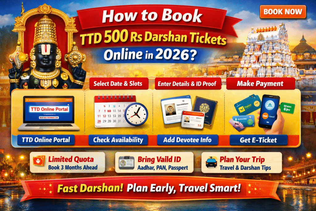 TTD 500 Rs Darshan Tickets Online