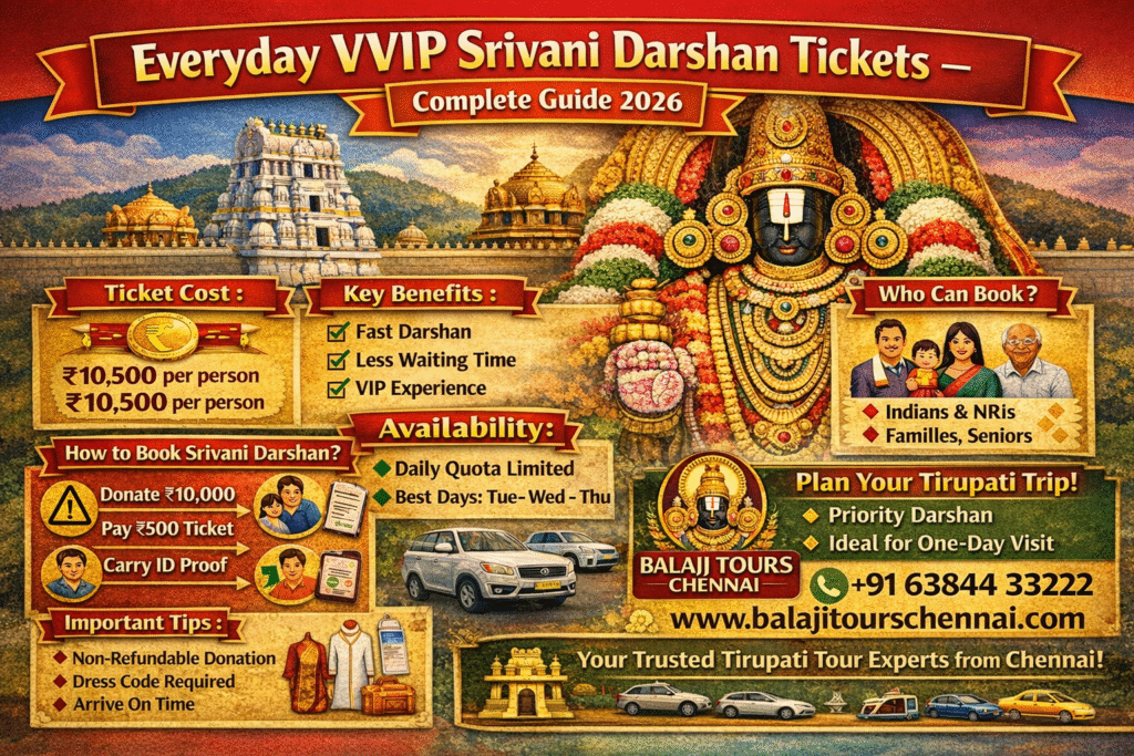 Everyday VVIP Srivani Darshan Tickets