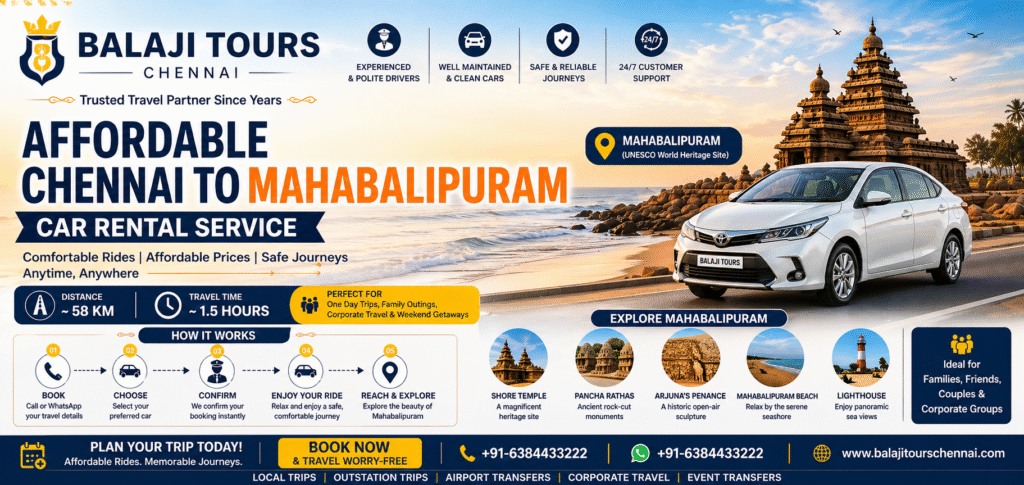 Chennai to Mahabalipuram Car Rental Service