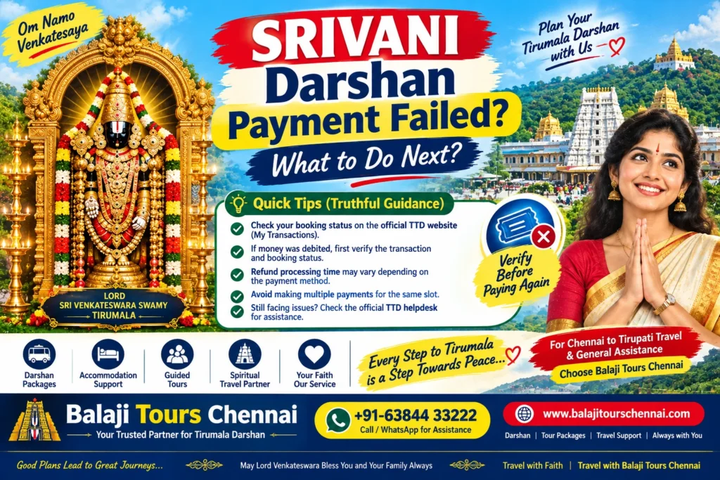 SRIVANI Darshan Payment Failed