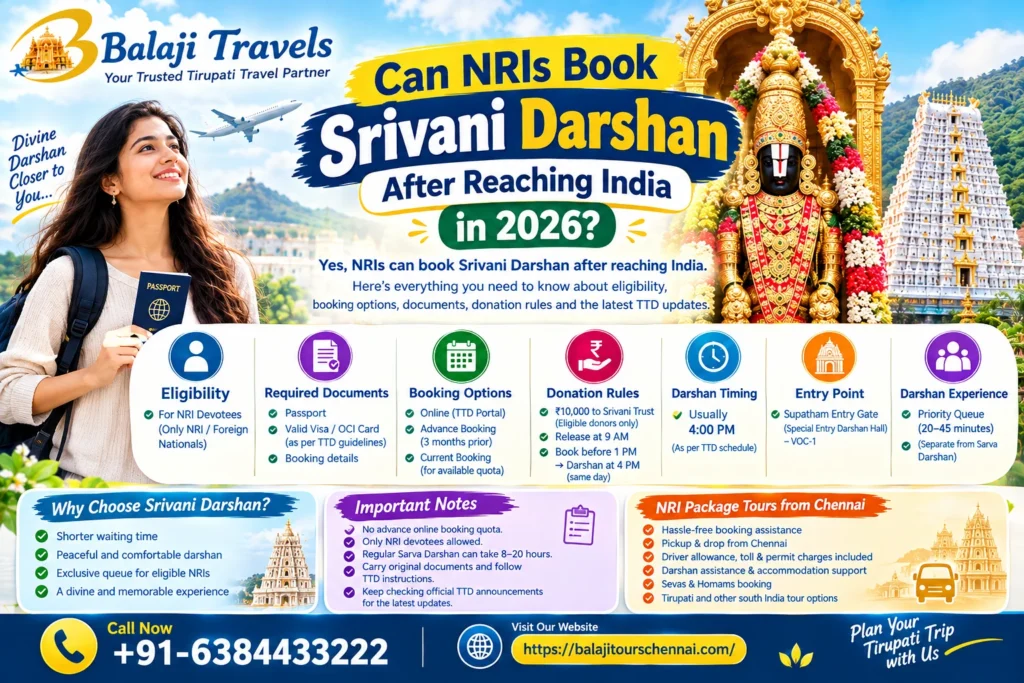 Can NRIs Book Srivani Darshan