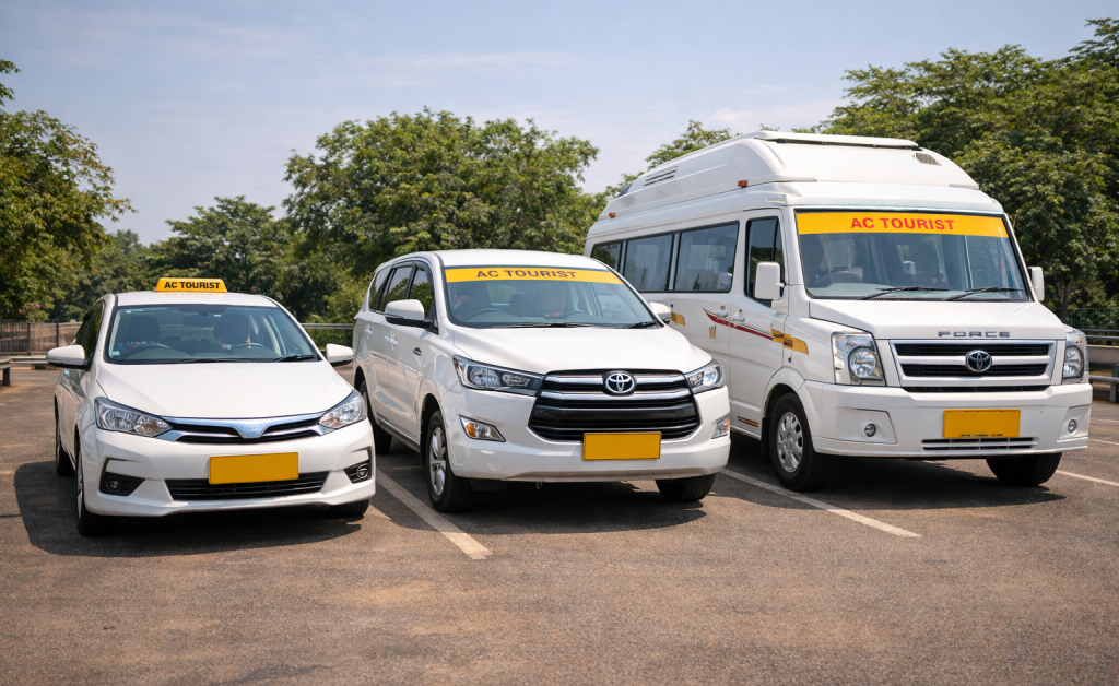 Tirupati car rental vehicles including sedan, Innova and tempo traveller